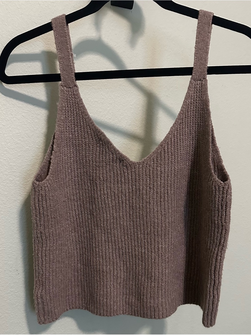 Sincerely Jules Mauve Ribbed V-Neck Knit Tank